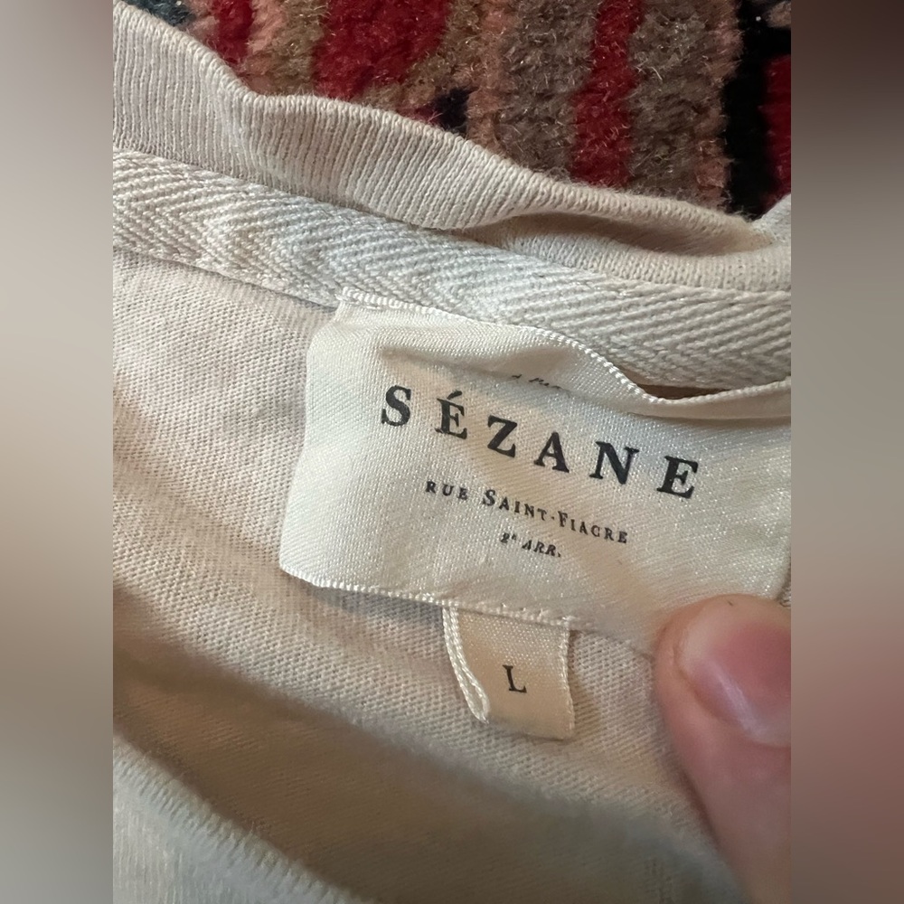 Sezane 100% Cotton La Chamade Heart Shirt— Womens large - Picture 4 of 7